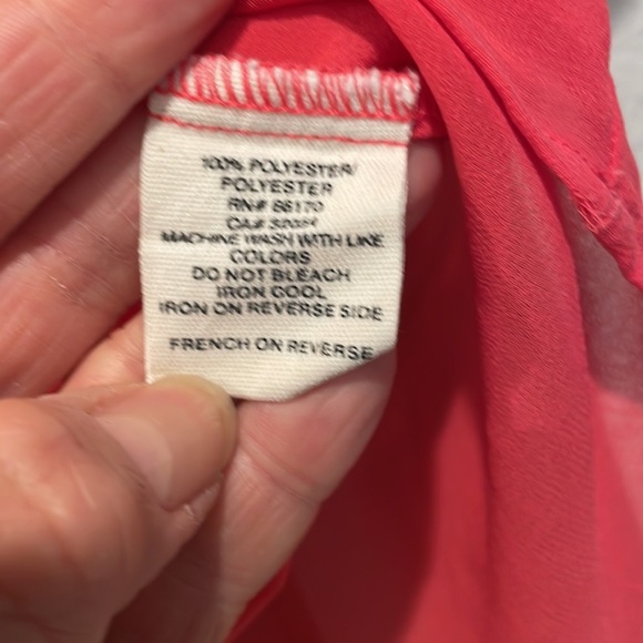 Urban Outfitters Pins & Needles coral sheer flowy 3/4 in sleeves size Small - Picture 6 of 9